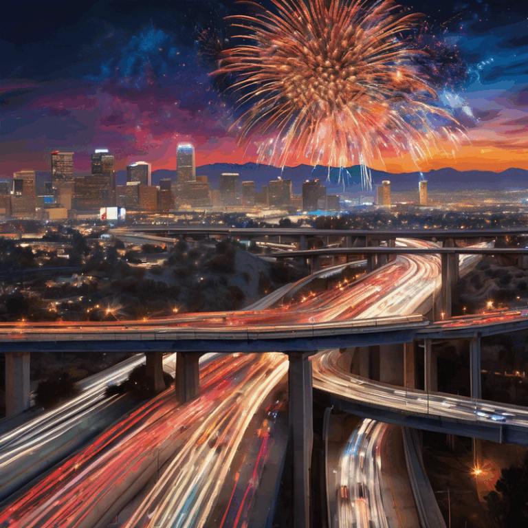 Fireworks and Street Takeovers: Chaos on the 110 Freeway